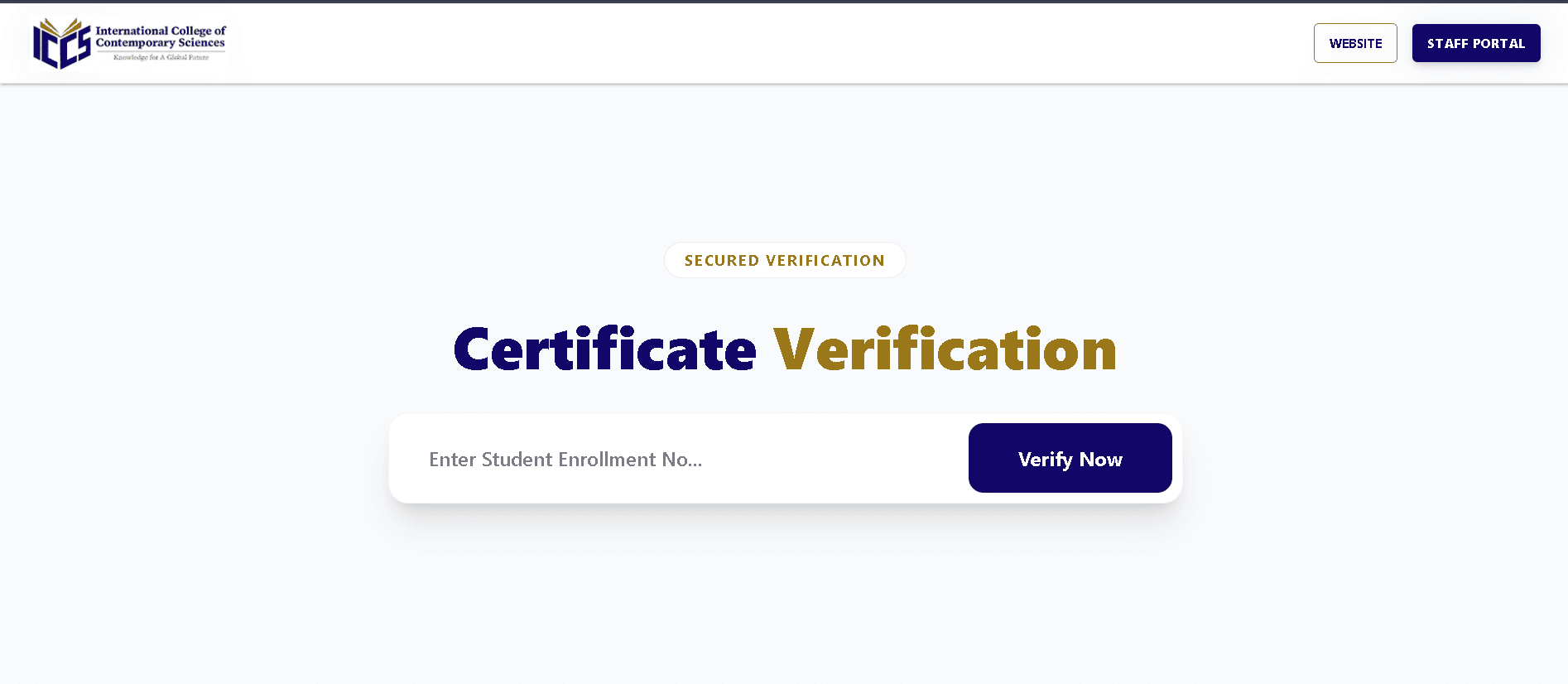 ICCS Verification & Admin Panel