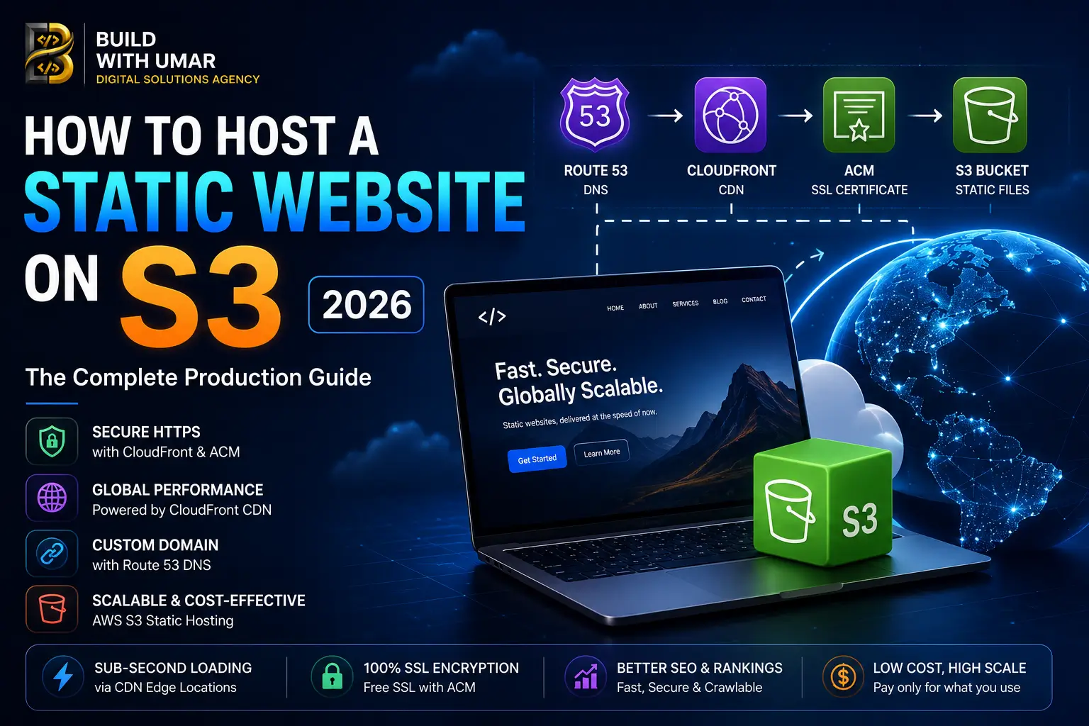 How to Host a Static Website on S3 2026 | Build With Umar